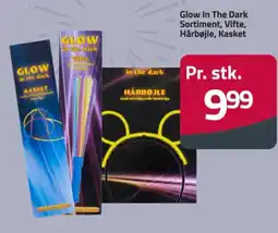 Fleggaard Glow In The Dark Sortiment, Vifte, Hårbøjle, Kasket tilbud