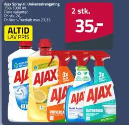 Fleggaard Ajax Spray el. Universalrengøring tilbud
