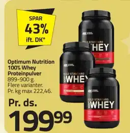 Fleggaard Optimum Nutrition 100% Whey Proteinpulver tilbud