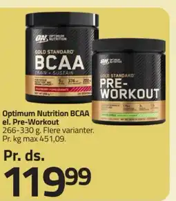 Fleggaard Optimum Nutrition BCAA el. Pre-Workout tilbud