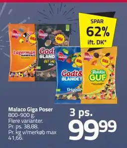 Fleggaard Malaco Giga Poser tilbud