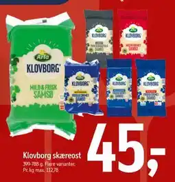 Føtex Klovborg skæreost tilbud