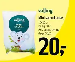 Føtex Mini salami pose tilbud