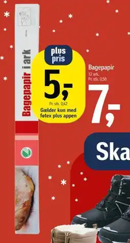 Føtex Bagepapir tilbud