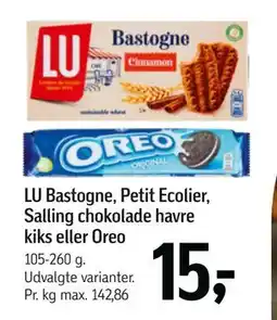 Føtex LU Bastogne, Petit Ecolier, Salling chokolade havre kiks eller Oreo tilbud