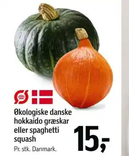 Føtex Økologiske danske hokkaido græskar eller spaghetti squash tilbud
