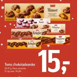 Føtex Toms chokoladeæske tilbud