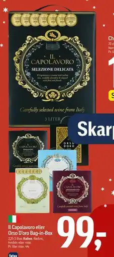 Føtex Il Capolavoro eller Orso D’oro Bag-in-Box tilbud