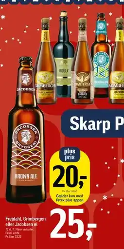 Føtex Frejdahl, Grimbergen eller Jacobsen øl tilbud