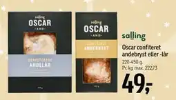 Føtex Oscar confiteret andebryst eller -lår tilbud