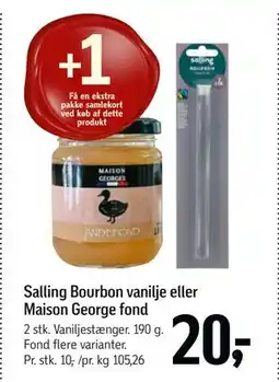 Føtex Salling Bourbon vanilje eller Maison George fond tilbud
