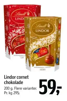 Føtex Lindor cornet chokolade tilbud