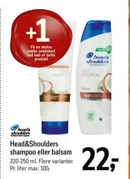 Føtex Head&Shoulders shampoo eller balsam tilbud