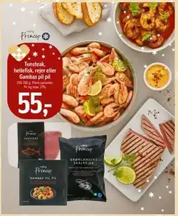 Føtex Tunsteak, hellefisk, rejer eller Gambas pil pil tilbud