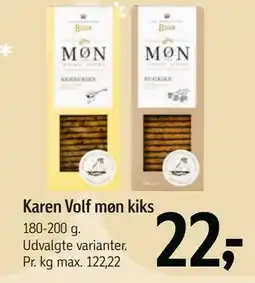 Føtex Karen Volf møn kiks tilbud
