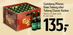 Føtex Carlsberg Pilsner, Grøn Tuborg eller Tuborg Classic flasker tilbud