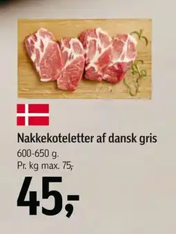 Føtex Nakkekoteletter af dansk gris tilbud