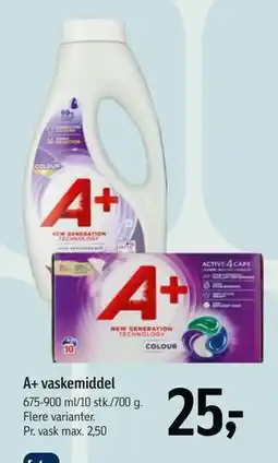 Føtex A+ vaskemiddel tilbud