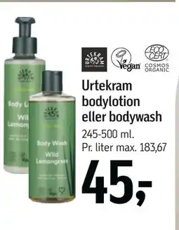 Føtex Urtekram bodylotion eller bodywash tilbud