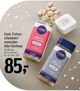 Føtex Livol, Futura vitaminer/ mineraler eller Gerimax tilbud