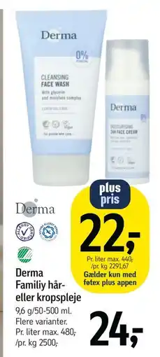 Føtex Derma Familiy hår- eller kropspleje tilbud