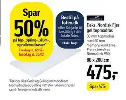 Føtex Spar 50% på top-, spring-, skum-, og rullemadrasser tilbud