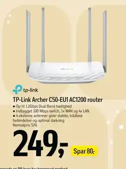 Føtex TP-Link Archer C50-EU1 AC1200 router tilbud