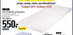 Føtex Nordisk Fjer gel topmadras tilbud
