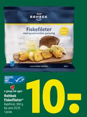 2 gange om ugen Rahbek fiskefileter*