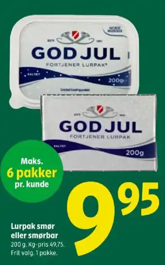 Lurpak smør eller smørbar