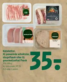 Coop 365 Koteletter, XL panerede schnitzler, stegeflæsk eller XL gourmetsaltet flæsk tilbud