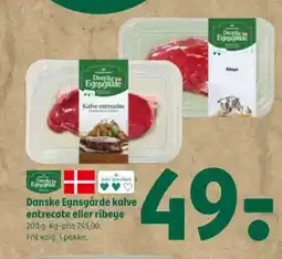 Coop 365 Danske Egnsgårde kalve entrecote eller ribeye tilbud