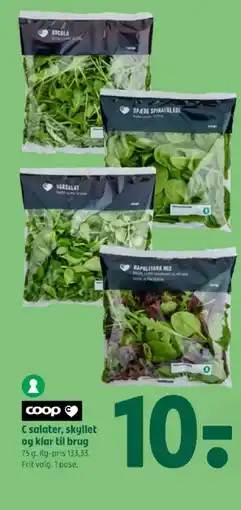 Coop 365 C salater, skyllet og klar til brug tilbud