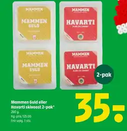 Coop 365 Havarti skiveost 2-pak* tilbud
