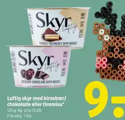 Coop 365 Luftig skyr med kirsebær/ chokolade eller tiramisu* tilbud