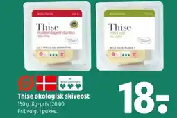 Coop 365 Thise økologisk skiveost tilbud
