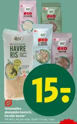 Coop 365 Valsemøllen økologiske havreris, frø eller kerner* tilbud