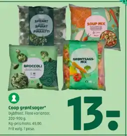 Coop 365 Coop grøntsager tilbud