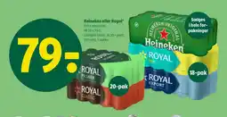 Coop 365 Heineken eller Royal tilbud
