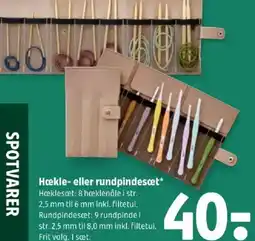 Coop 365 Hækle- eller rundpindescet* tilbud