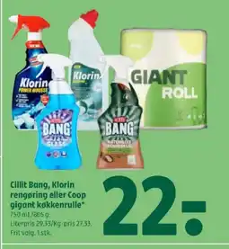 Coop 365 Cillit Bang, Klorin rengøring eller Coop gigant køkkenrulle tilbud