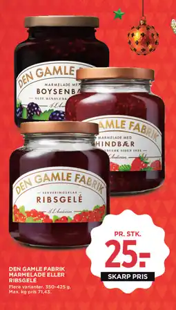 MENY Den Gamle Fabrik marmelade eller ribsgelé tilbud
