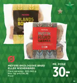 MENY MEYERS Økologiske brød eller wienerbrød tilbud