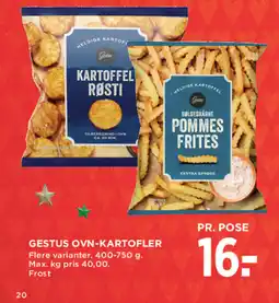 MENY Gestus ovn-kartofler tilbud
