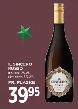 MENY Il Sincero rosso tilbud