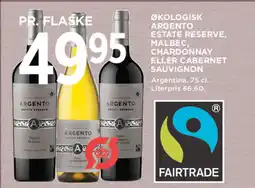 MENY Økologisk Argento Estate reserve, malbec, chardonnay eller cabernet sauvignon tilbud