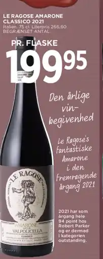 MENY Le Ragose amarone classico 2021 tilbud