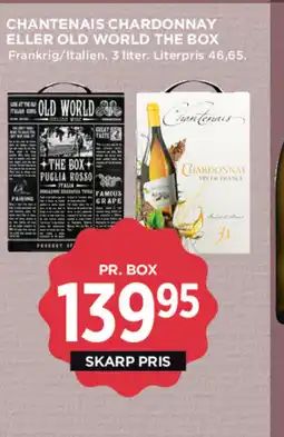 MENY Chantenais chardonnay eller Old World the box tilbud