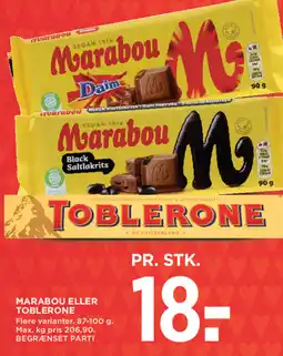 MENY Marabou eller Toblerone tilbud