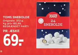 MENY Toms snebolde tilbud